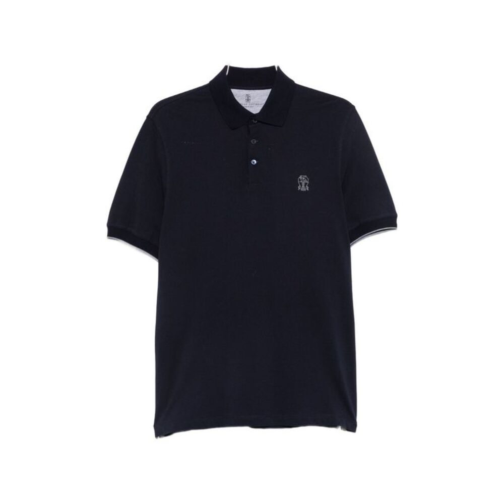 Brunello Cucinelli Men Logo Cotton Polo Shirt